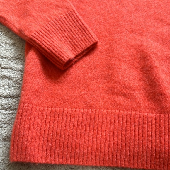 CREWCUTS 12-14 Unisex Orange 100% Cashmere Crew Neck Sweater Pullover Preppy - Picture 4 of 7